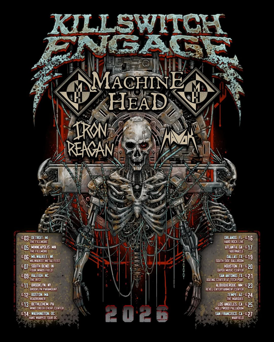 Machine Head Tour Poster 2026